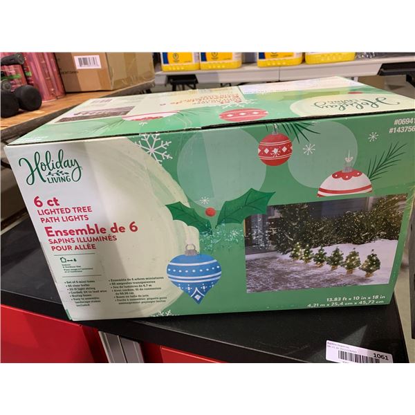 Holiday Living 6 count lighted path lights yard decor set