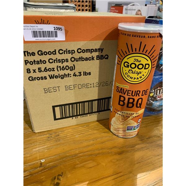 The good crisp company BBQ chips case lot of 8 x 160g