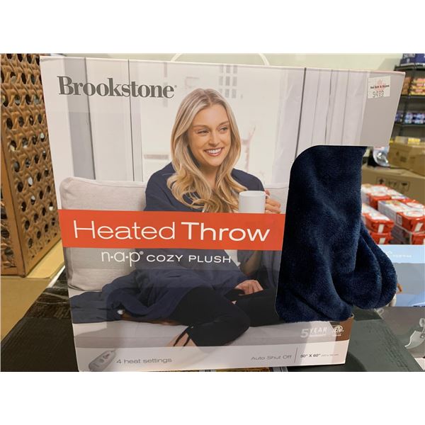 NEW Brookstone  NAP cozy plush heated Throw 50"x60"