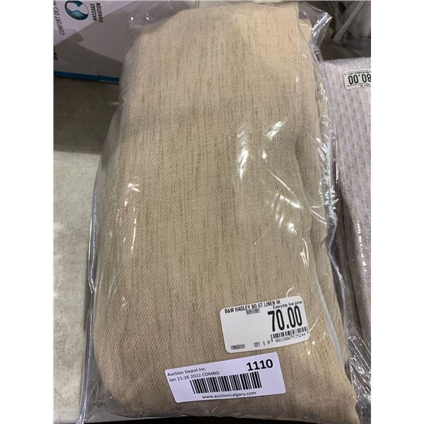 NEW Bee & Willow Hadley Linen 84"" Black out panel