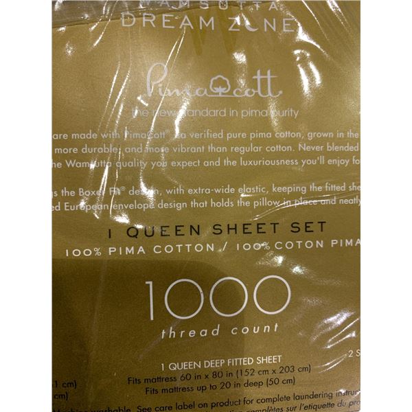 NEW Wamsutta 100% Pima Cotton 1000 Thread Count Deep Fitted Queen Size Sheet