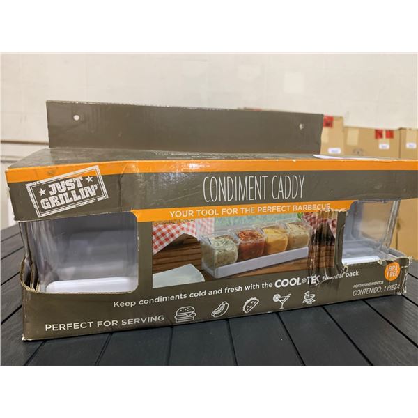 NEW Condiment Caddy BBQ Grill accessory