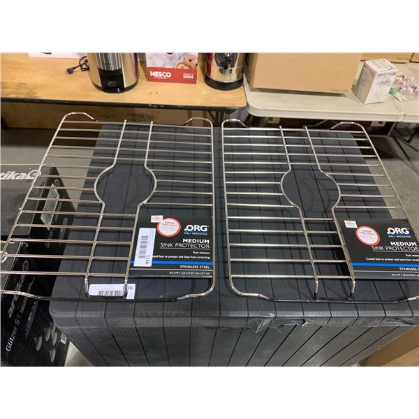 NEW Stainless steel rust resistant sink protector set of 2