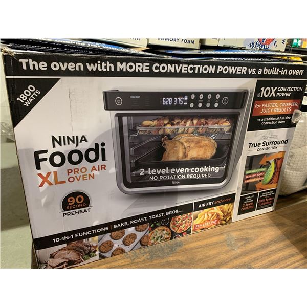 Ninja Foodi XL Pro Air Oven 1800 watt front load counter top with surround convection