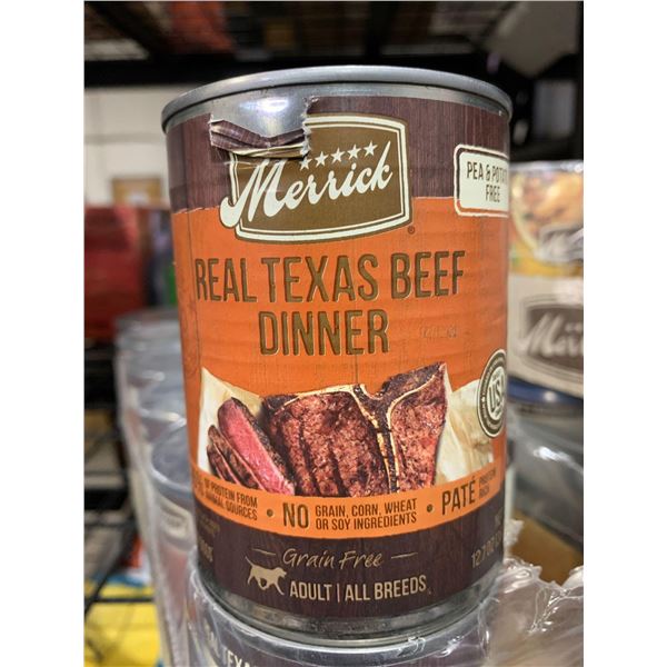 Merrick real texas beef dinner case lot of 12 x 12.7oz
