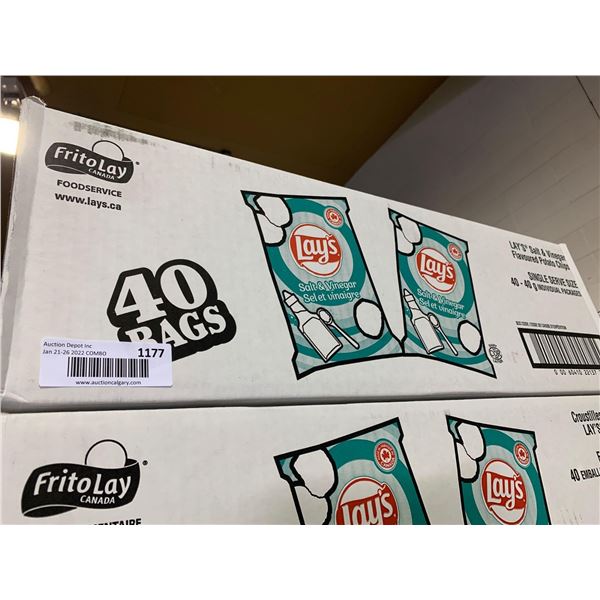 Lays salt & Vinegar chips Case lot of 40 x 40g