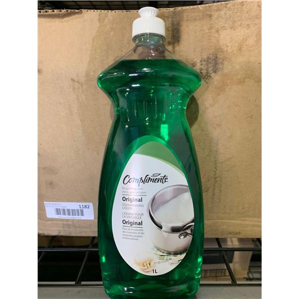 Compliments Original Dishwashing Soap Case lot 12 x 1L