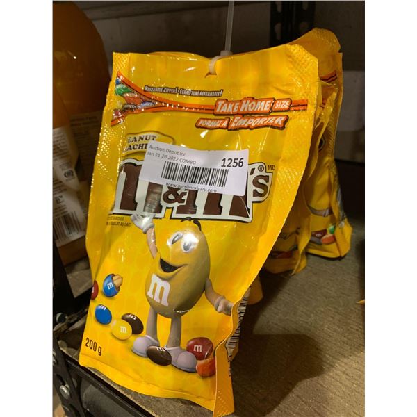 M&M Jumbo Bags of Peanut Lot of 4 x 200g