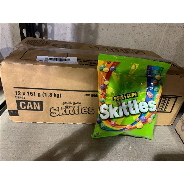 Skittles Sours Case Lot of 12 x 151g