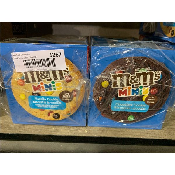 M&M Mini Chocolate and vanilla Cookies Lot of 2 boxes