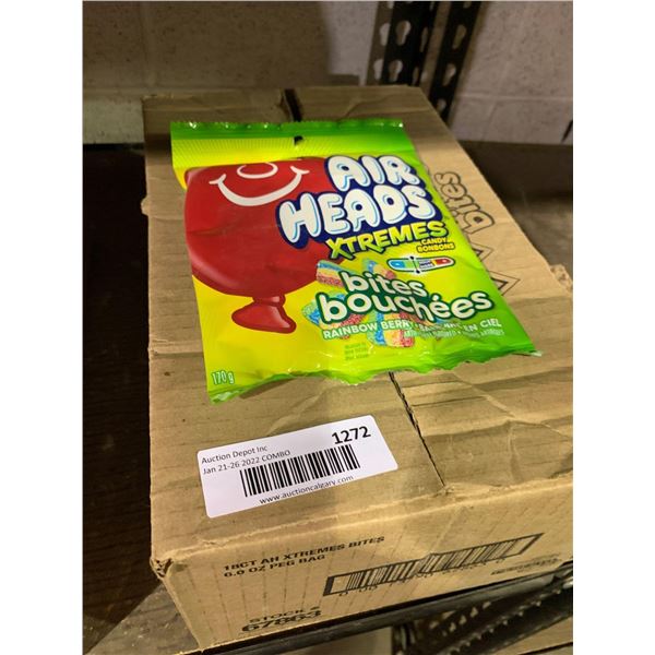 Air Heads xtremes Case lot of 18 x 6oz bags