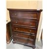 Image 1 : Mahogany Style 5 drawer upright chest of drawers