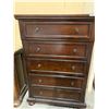 Image 3 : Mahogany Style 5 drawer upright chest of drawers