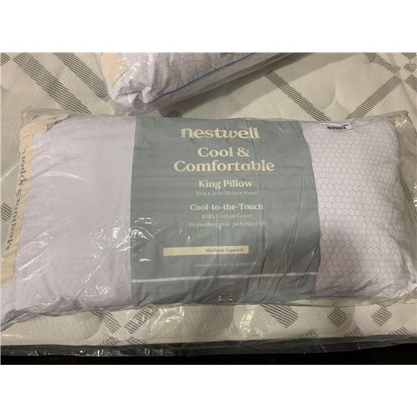 Nestwell cool & comfortable King Size Pillow Medium Support