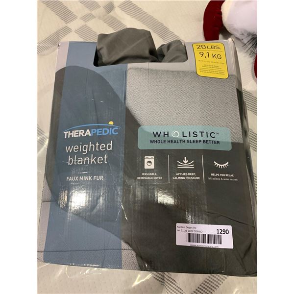 NEW Wholistic Thera Pedic Weighted Blanket 9.1KG