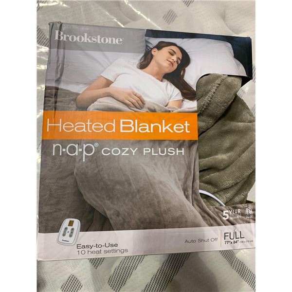 Brookstone Full Size NAP Cozy Plush Heated Blanket