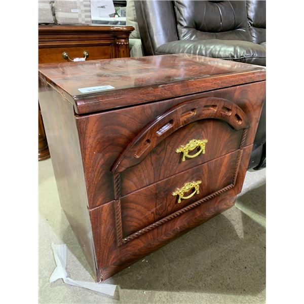 Double Door Woodgrain Style Night Stand small ding on corner