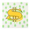 Image 1 : Dollar Sign (White) by Steve Kaufman (1960-2010)