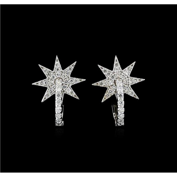 0.65 ctw Diamond Earrings - 14KT White Gold