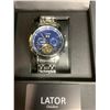 Image 2 : BRAND NEW MENS LATOR CALIBRE L800 TOURBILLON BIG CALENDAR AUTOMATIC WATCH, BLUE DIAL,