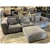 Image 1 : 3 PIECE SOFA SET WITH OTTOMAN