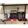Image 1 : ASSORTED TOOLS, HARDWARE, AND YORKVILLE STAND