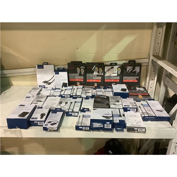 ASSORTED INSIGNIA, PLATINUM, BEST BUY, & ROCKETFISH PRODUCTS INCLUDING: HDMI CABLES, USB CAR