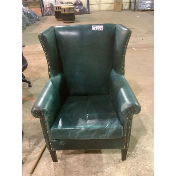 GREEN WING BACK CHAIR