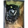 Image 2 : ROLLING AV BOX WITH ASSORTED RELATED CABLES AND WIRES