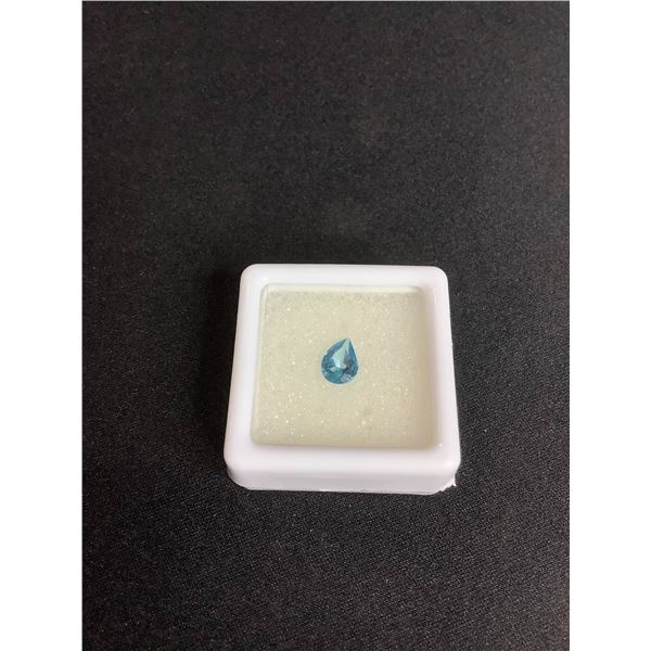 NATURAL SWISS BLUE TOPAZ 0.63CT 6.85 X 4.95 X 2.93MM PEAR CUT LOUPE CLEAN BRAZIL