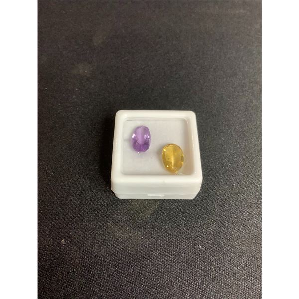 NATURAL CITRINE & AMETHYST 5.275CT 11 X 7.5 X 5MM OVAL CUT LOUPE CLEAN BRAZIL UNTREATED
