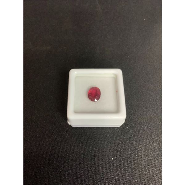 NATURAL TOP RED RUBY 2.46CT 8.8 X 6.9 X 3.9MM OVAL CUT VS MADAGASCAR POSSIBLE G.F.