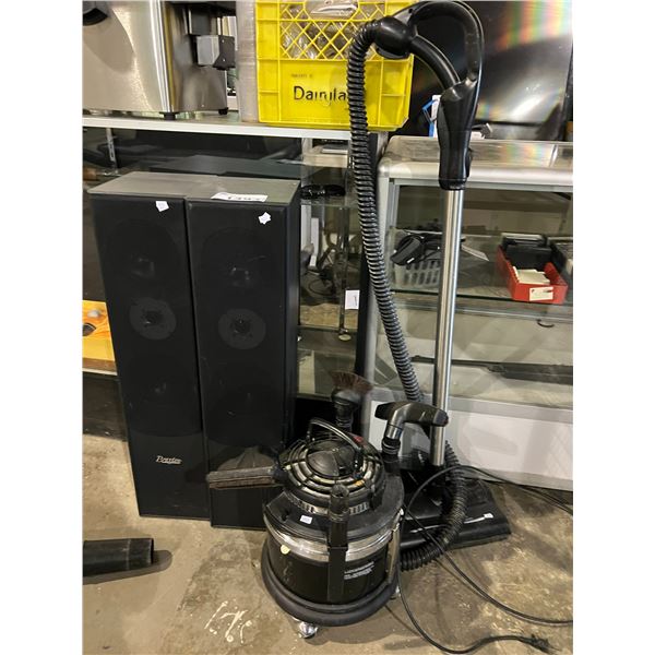 FILTER QUEEN MAJESTIC VACUUM TESTED WORKING & 2 BRAXTON AUDIO FLOOR SPEAKERS