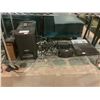 Image 1 : SHELF LOT OF ELECTRONICS, BOSE SPEAKER AND SUB, PS3, AND MORE