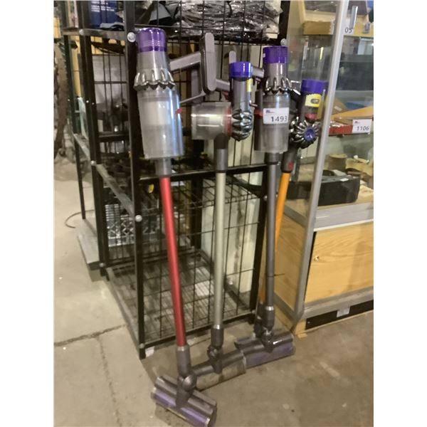 4 DYSON VACUUMS FOR PARTS OR REPAIR