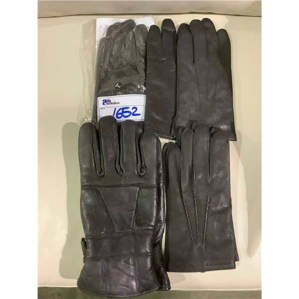 4 NEW LEATHER GLOVES