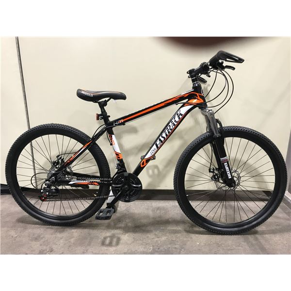 NEW MH FASTRACK BLACK/ORANGE 24 SPEED FRONT SUSPENSION MOUNTAIN BIKE