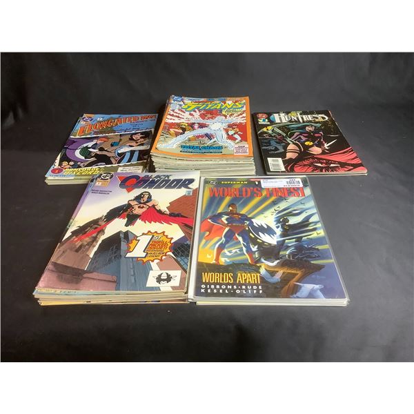 LARGE COLLECTION OF COMIC BOOKS TITLES INCLUDE: WORLD'S FINEST, BLACK CONDOR, HUNTRESS, TEAM