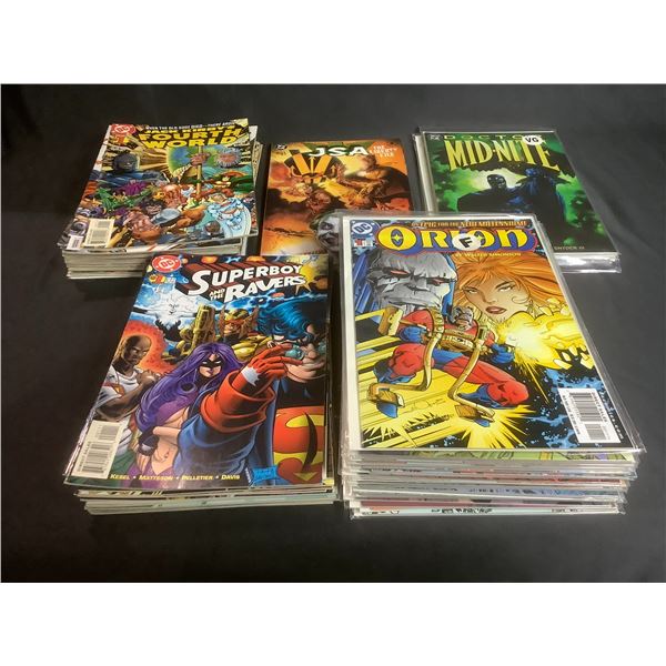 LARGE COLLECTION OF COMIC BOOKS TITLES INCLUDE: JACK KIRBY'S FOURTH WORLD, SUPERBOY AND THE RAVERS,