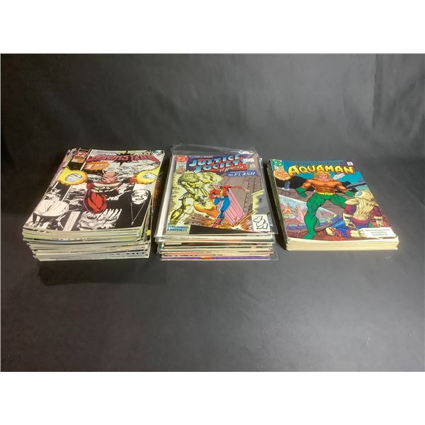 LARGE COLLECTION OF COMIC BOOKS TITLES INCLUDE:  AQUAMAN, JUSTICE SOCIETY, DARKSTARS