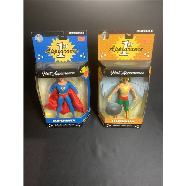 *BOTH NEW* FIRST APPEARANCE COLLECTOR ACTION FIGURES : SUPERMAN & HAWKMAN