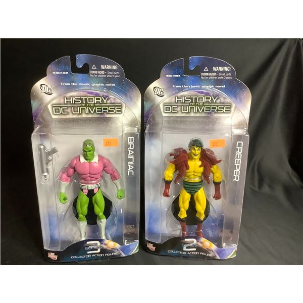 *BOTH NEW* DC HISTORY OF THE UNIVERSE ACTION FIGURES : BRAINIAC & CREEPER