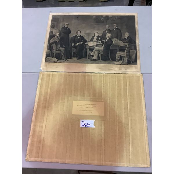 Proclamation Reading PRINT OF THE FIRST READING OF THE EMANCIPATION PROCLAMATION BEFORE THE ...