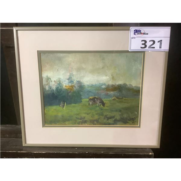 FRAMED ORIGINAL OIL ON CANVAS SIGNED 11 X 13.5 