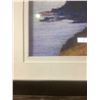 Image 2 : FRAMED ORIGINAL PAINTING BY MASALOO AROKI TITLED "THE CLIFF AS SUNSET (HORNBY ISLAND) 6 X 6"