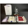 Image 1 : SWAROVSKI SCS "MASQUERADE PIERROT" ANNUAL EDITION 1999 WITH COA, CASE, STAND, & TITLE PLAQUE