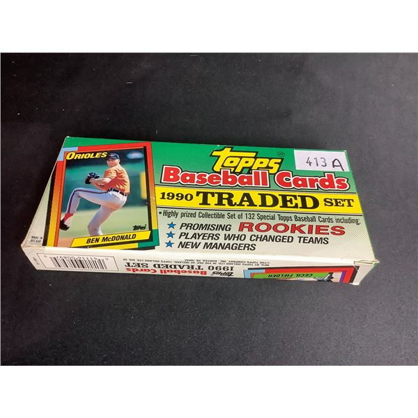 TOPPS BASEBALL CARDS 1990 TRADED SET