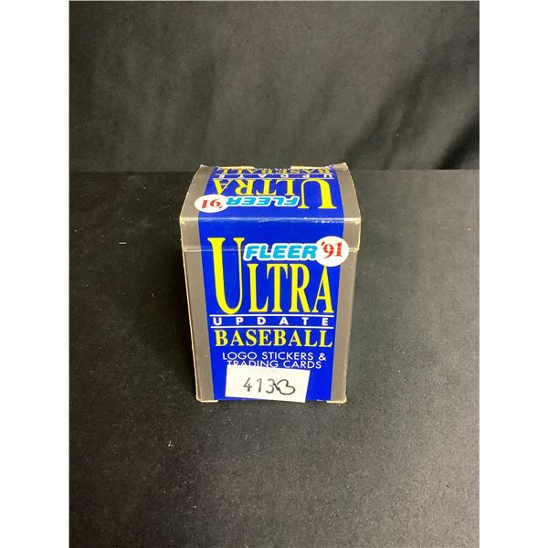 BOX OF FLEER ULTRA UPDATE BASEBALL LOGO STICKERS & TRADING CARDS