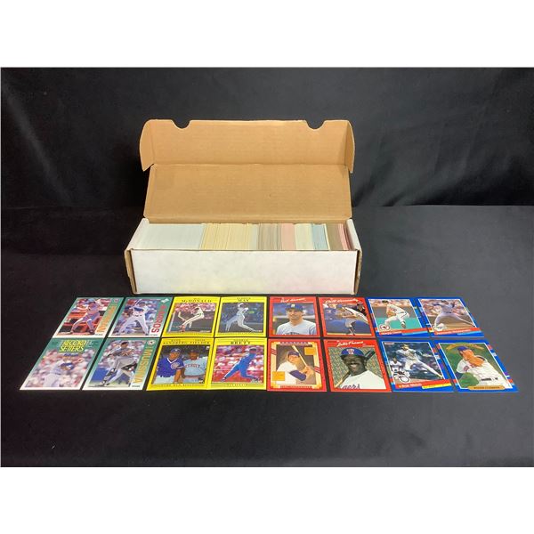 BOX OF FLEER AND DON RUSS BASEBALL CARDS