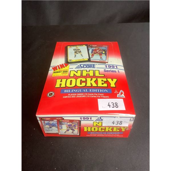 SEALED BOX OF SCORE NHL HOCKEY BILINGUAL EDITION 1991 SERIES 1 HOCKEY CARDS